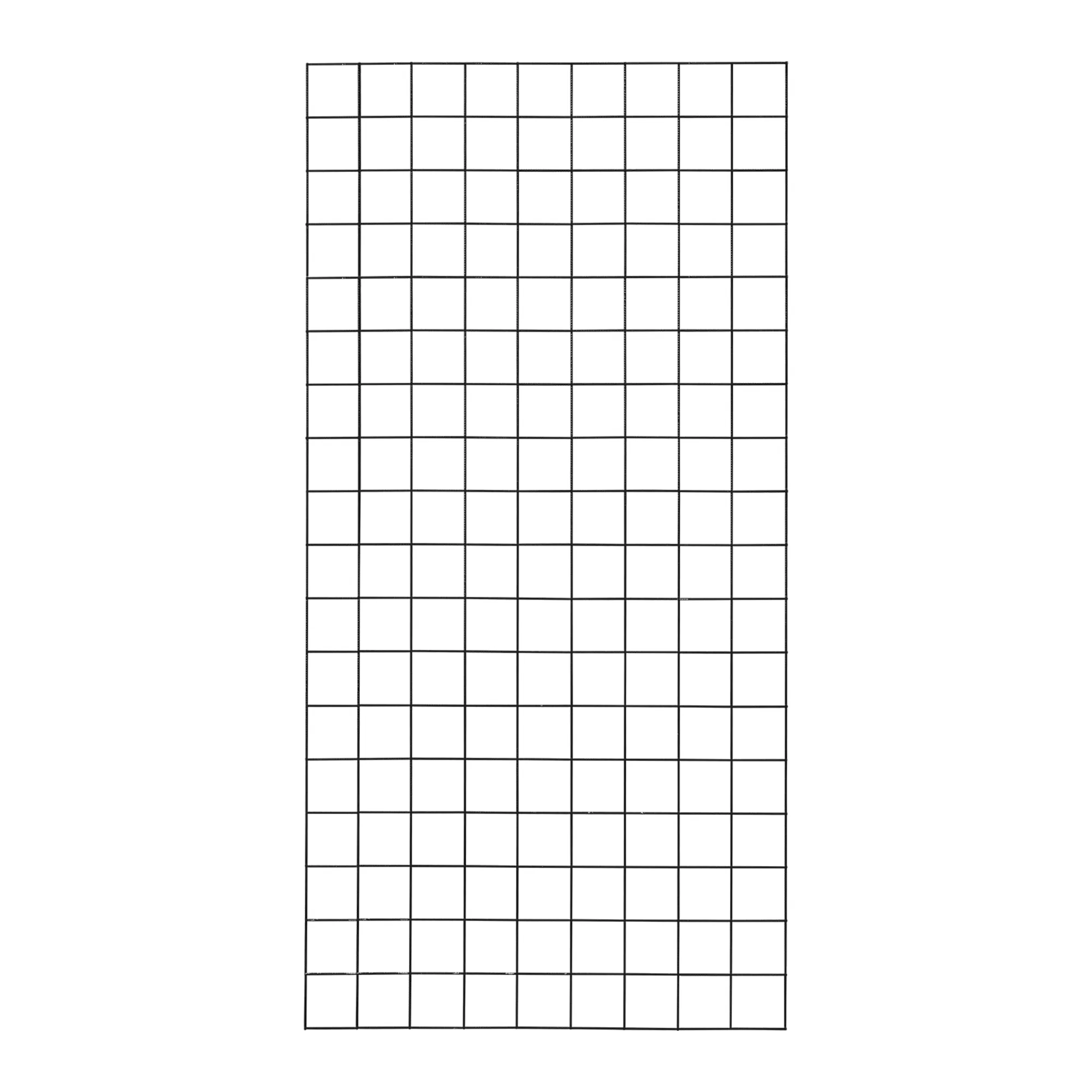 Spalje PLUS Svart Stål för Utomhus & Balkong Användning, Maskstorlek 10x10 cm, Mått 90x180 cm