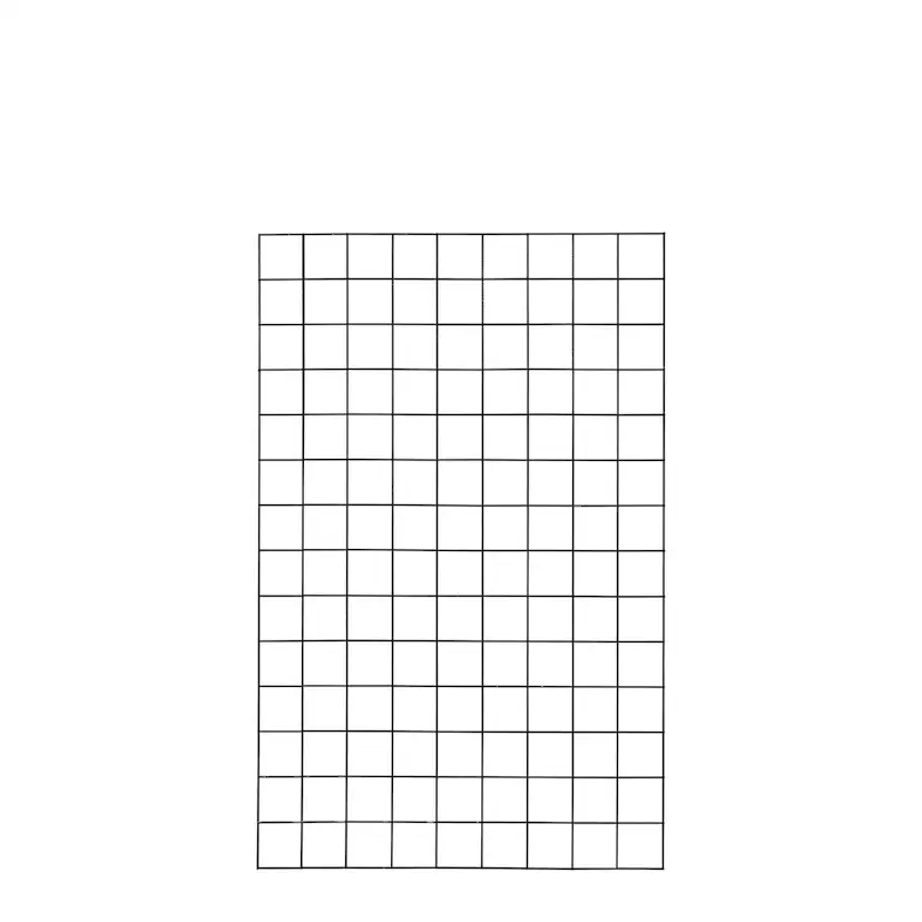 Spalje PLUS Stål Maskstorlek 10x10 cm, Mått 90x140 cm