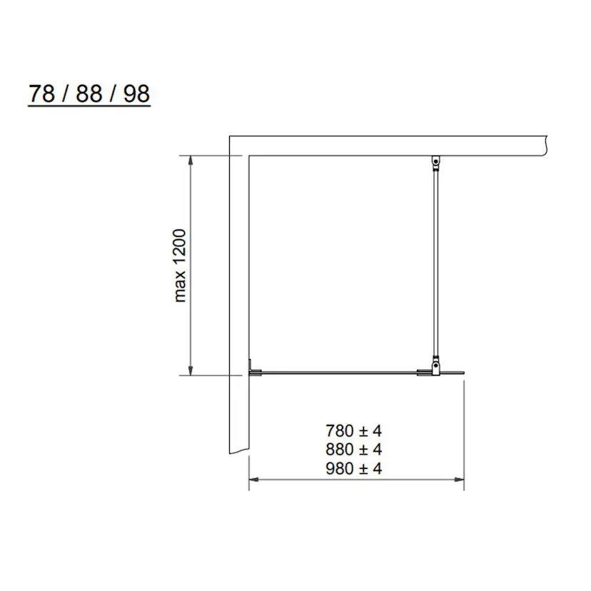 Duschvägg Svedbergs 180° Rista Fast