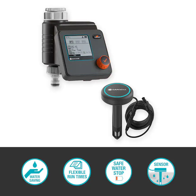 Bevattningsdator Gardena Select Set med Sensor