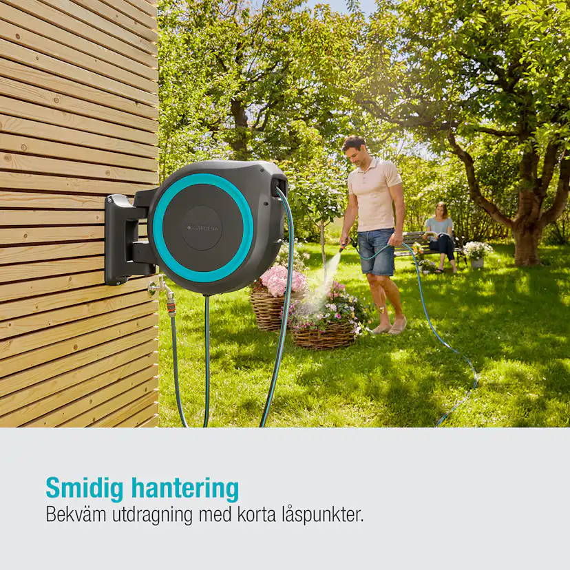 Slangbox Gardena RollUp XL 35 m Turkos