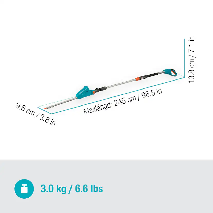 Teleskopisk Häcksax Gardena THS 42/18V P4A utan Batteri