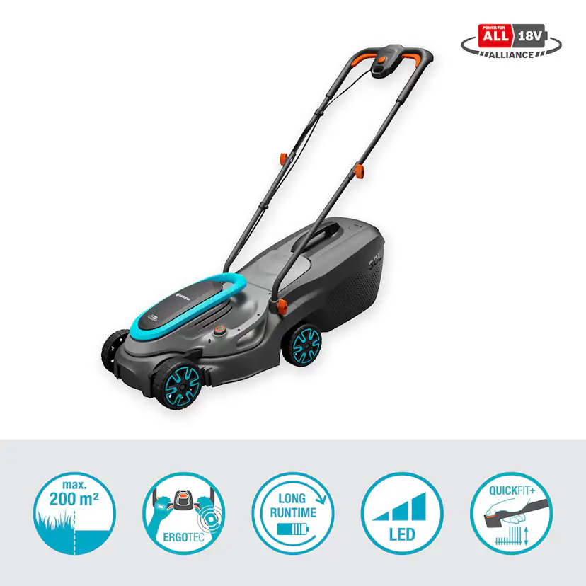 Batterigräsklippare Gardena PowerMax 32/18V P4A med Batteri och Laddare