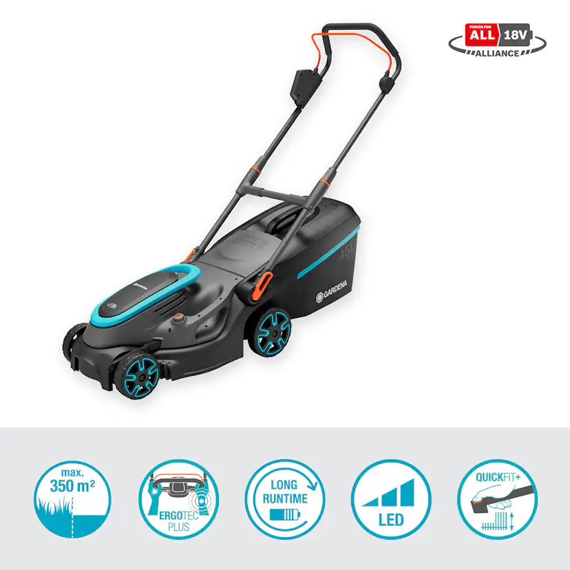 Batterigräsklippare Gardena PowerMax 37/36V P4A med Batteri och Laddare