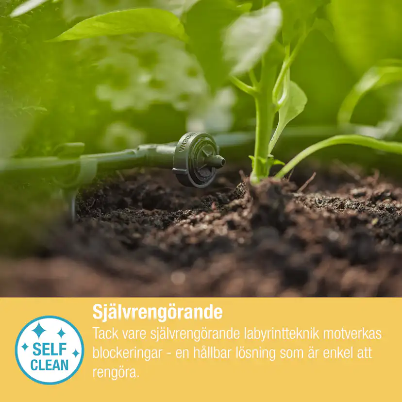 Droppspridare Gardena Micro-Drip Inline 2 l/h Tryckreglerande