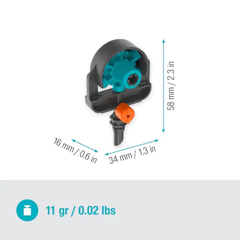 Sprutmunstycke Gardena Micro-Drip 6 i 1 Ytspridare