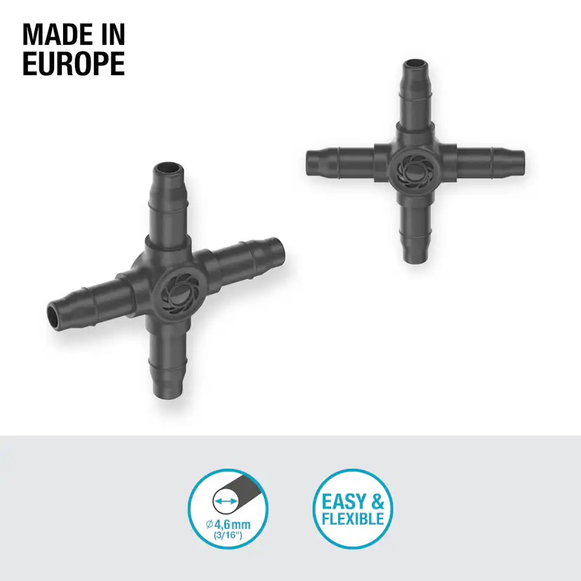 Krysskoppling Gardena Micro-Drip 4,6 mm