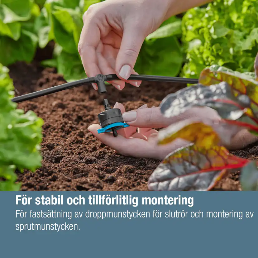 T-koppling Gardena Micro-Drip med Spridarfäste 4,6 mm (3/16")