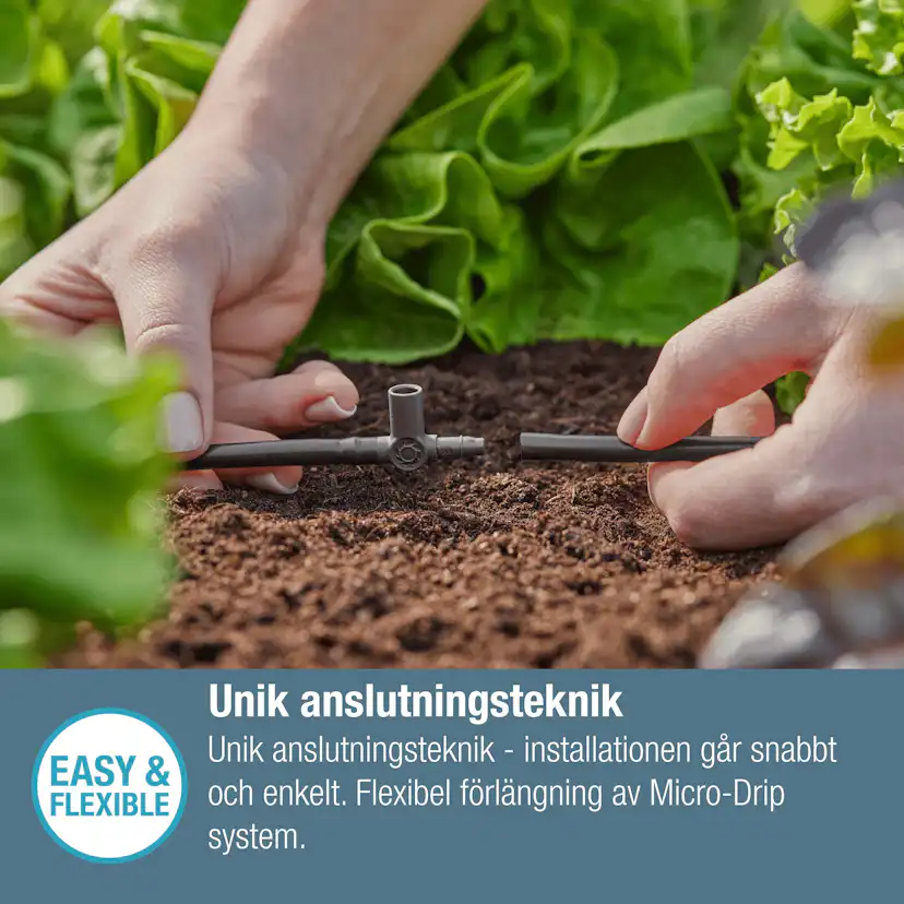 T-koppling Gardena Micro-Drip med Spridarfäste 4,6 mm (3/16")