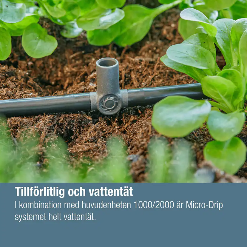 T-koppling Gardena Micro-Drip med Spridarfäste 4,6 mm (3/16")