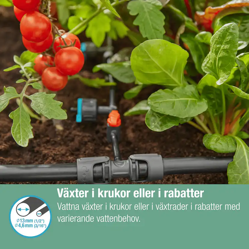 Droppspridare Gardena Micro-Drip Inline Ställbar Tryckreglerande