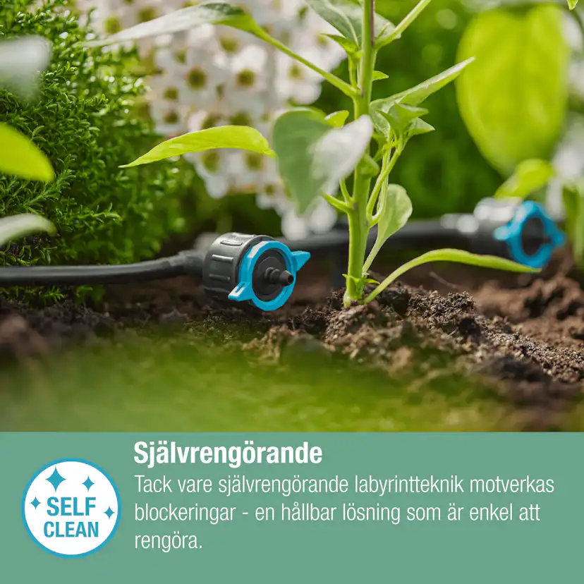 Droppspridare Gardena Micro-Drip Inline Ställbar Tryckreglerande