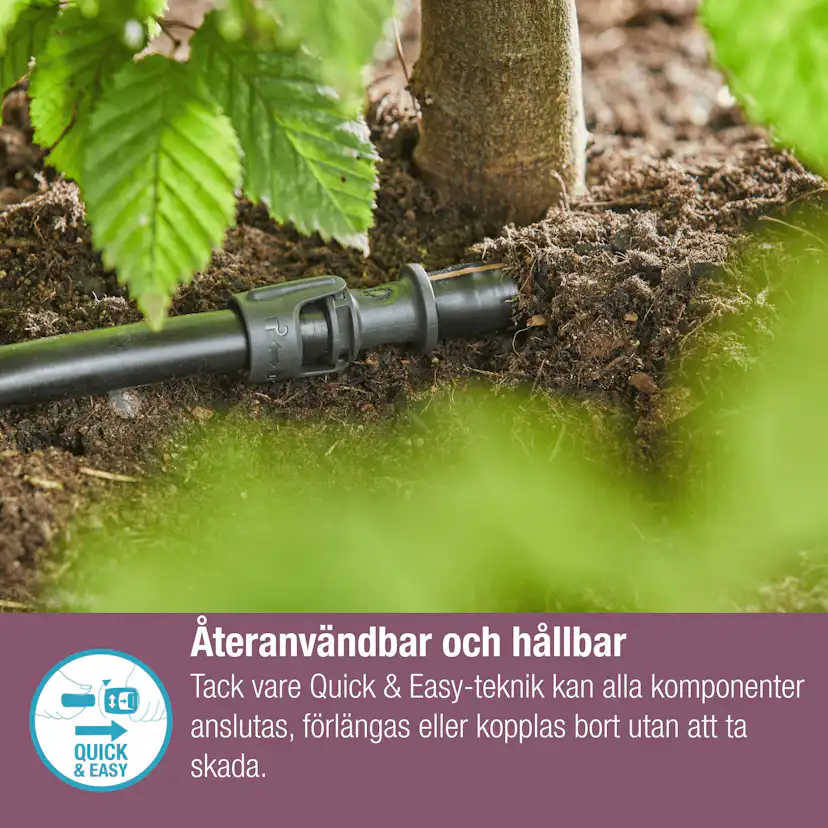 Droppslang Gardena Micro-Drip Set 25 m Ovan och Under Jord