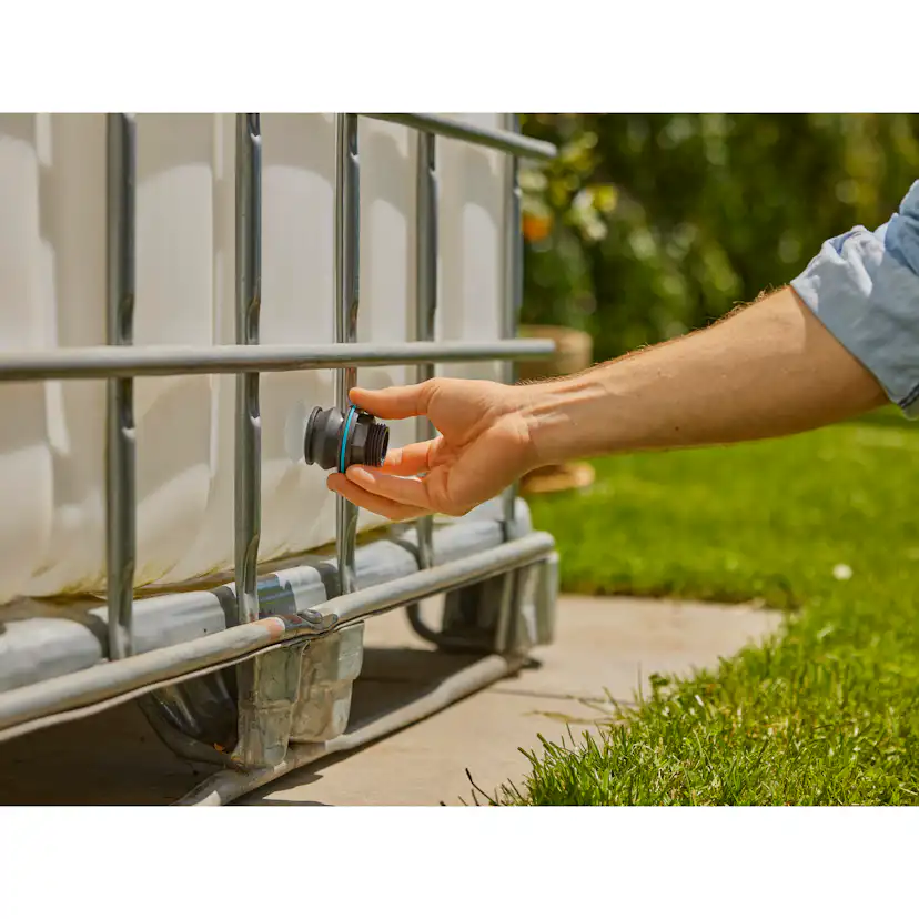 E-anslutning Gardena Plug In G1"/G3/4" Till Regntunna