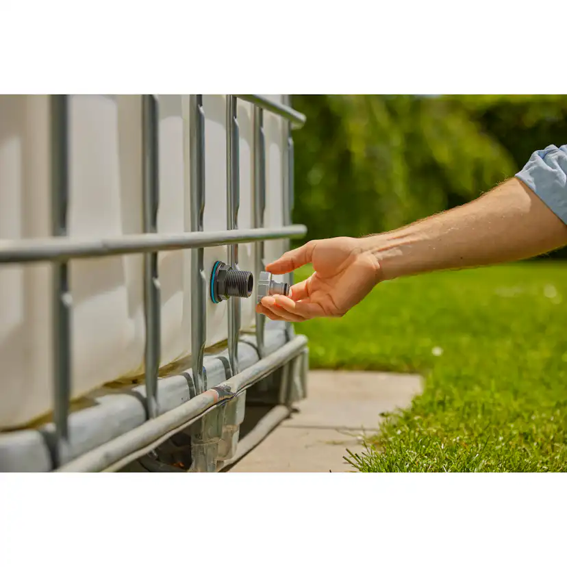 E-anslutning Gardena Plug In G1"/G3/4" Till Regntunna