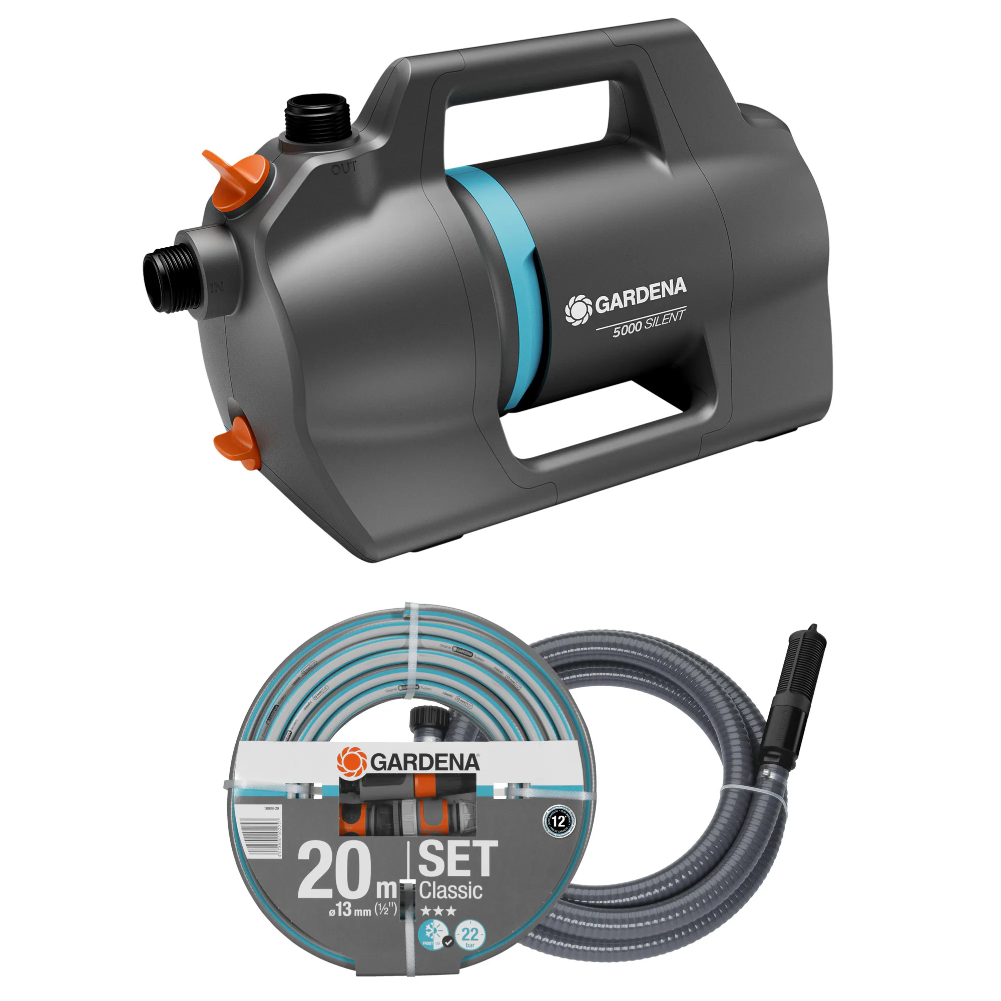 Trädgårdspump Gardena 5000 Silent Set