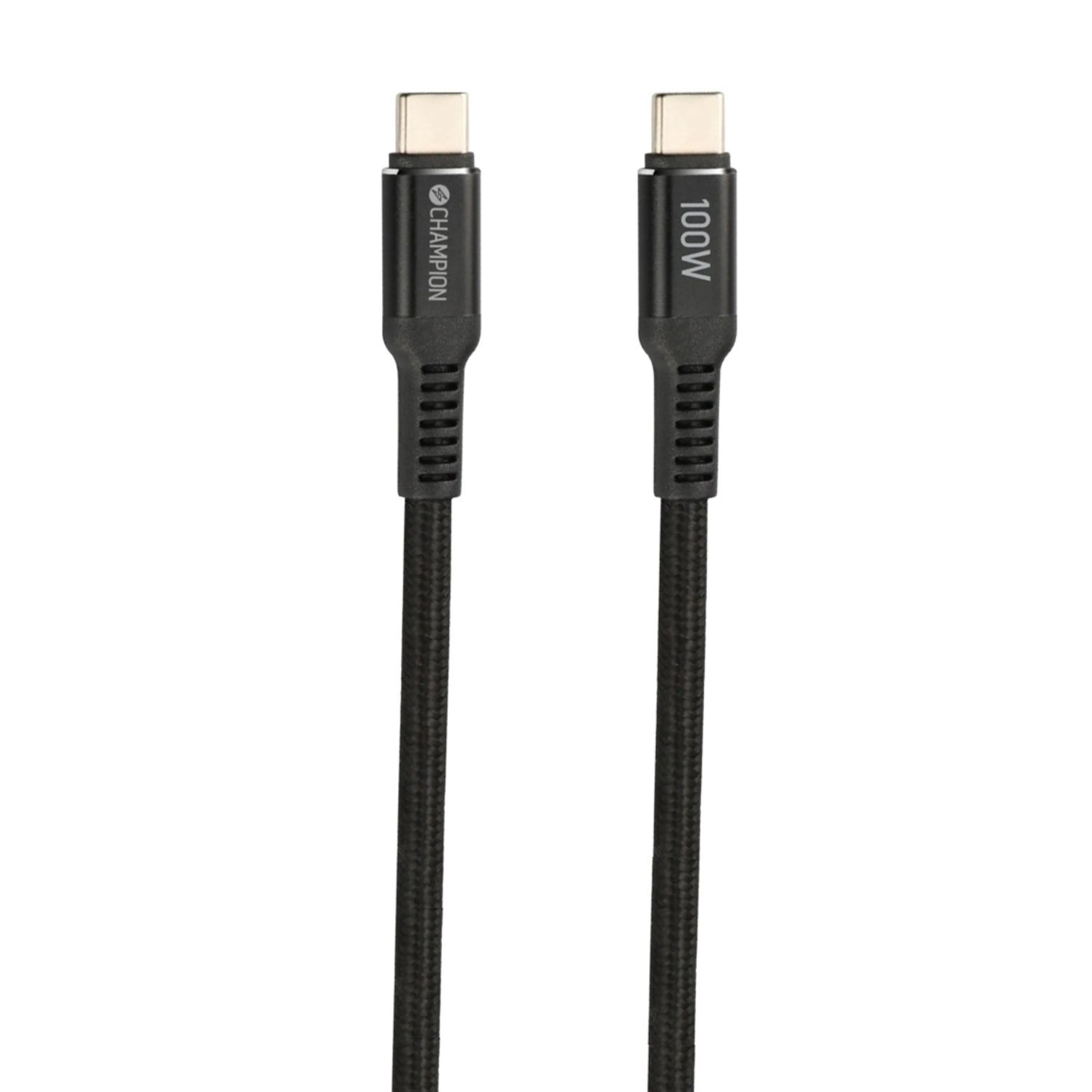 USB-C Champion kabel 100W 1m Svart