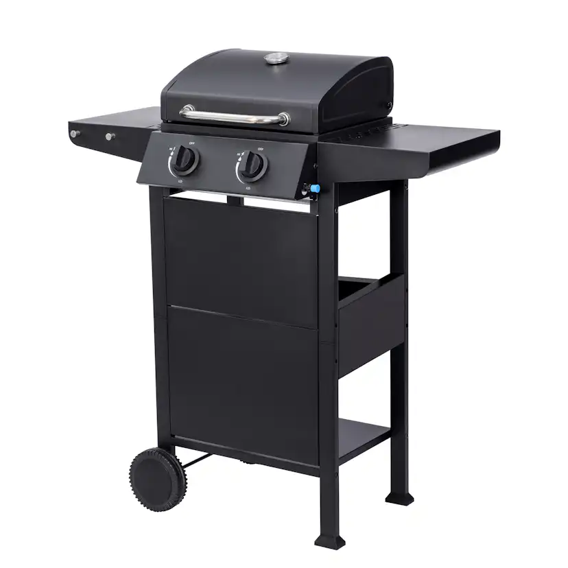 Gasolgrill Dose Barbeque Svart Med 2 Brännare