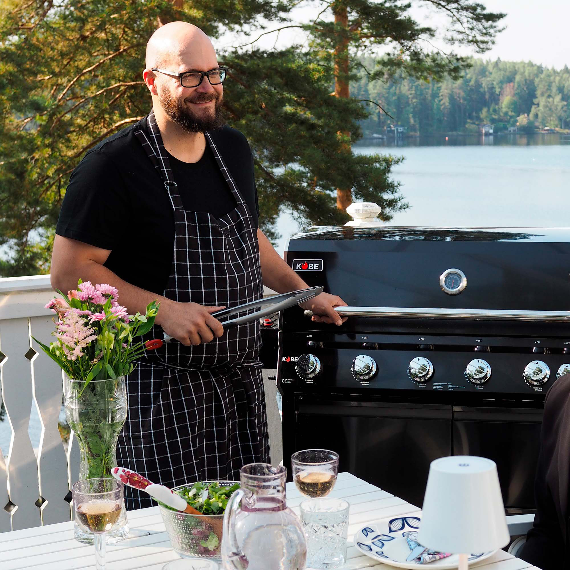 Gasolgrill Kobe Premium 6+1 Svart