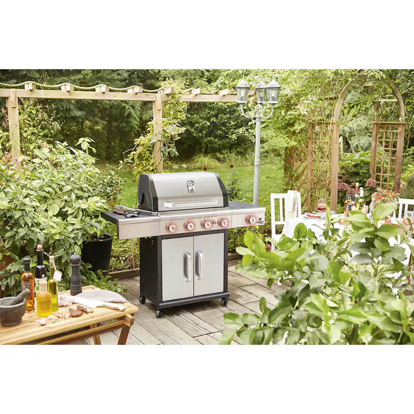 Gasolgrill Landmann Triton 4.1 MaxX 12969 Facelift med Infraröd Sidobrännare & Modulus Gallerkoncept