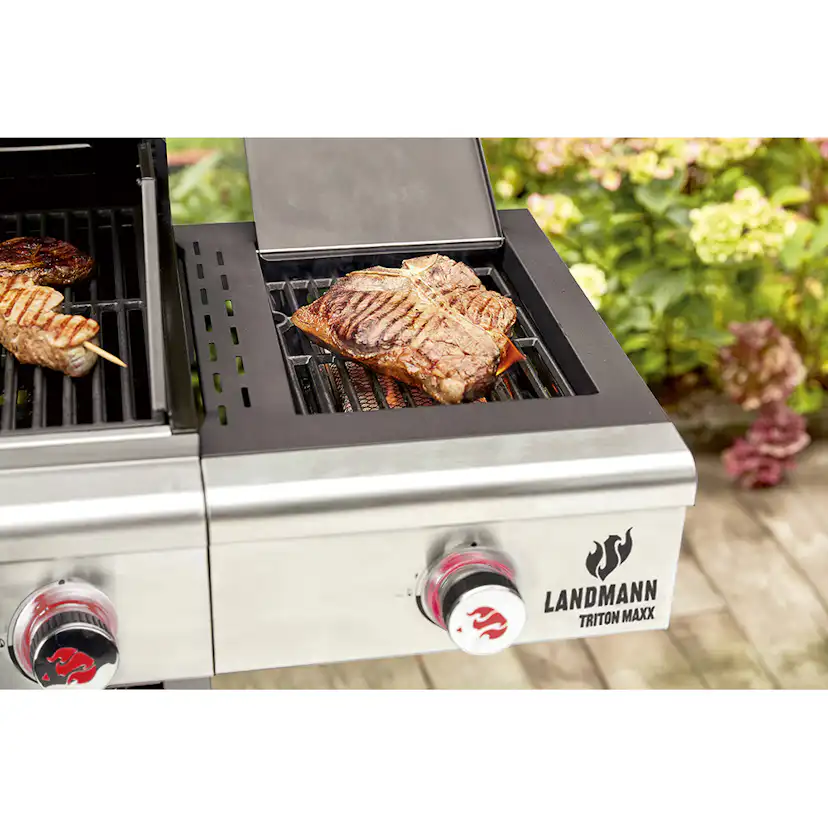 Gasolgrill Landmann Triton 4.1 MaxX 12969 Facelift med Infraröd Sidobrännare & Modulus Gallerkoncept