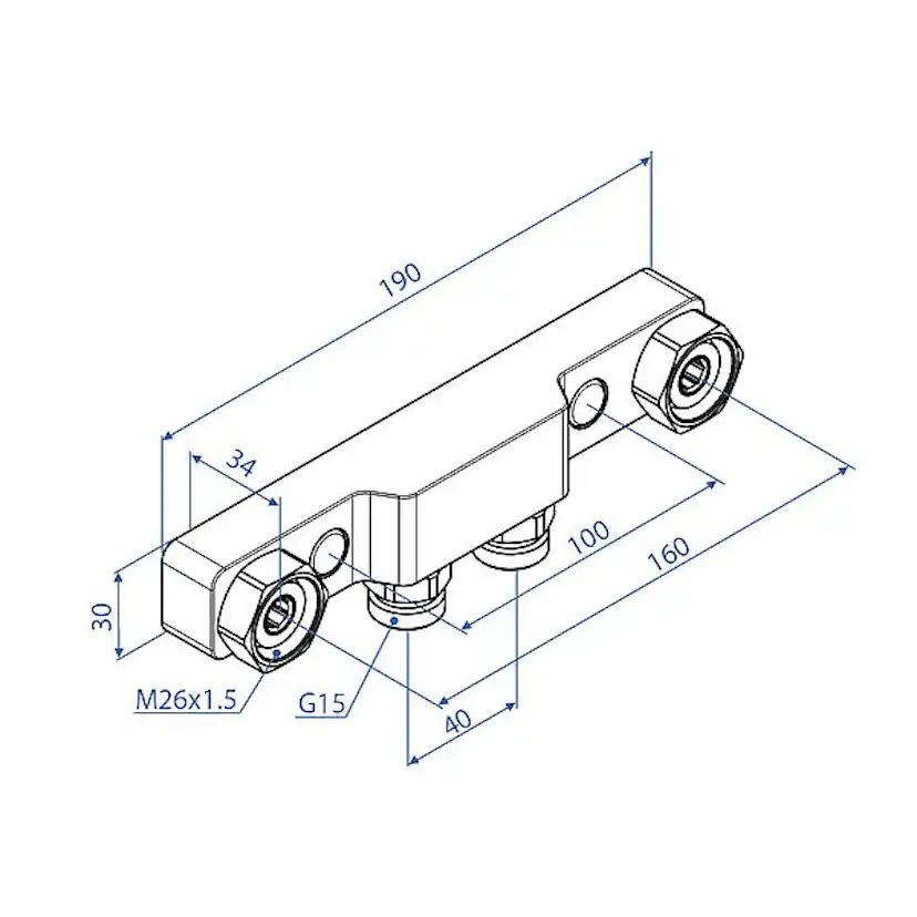 Blandarfäste Trio Perfekta för Utanpåliggande Rördragning