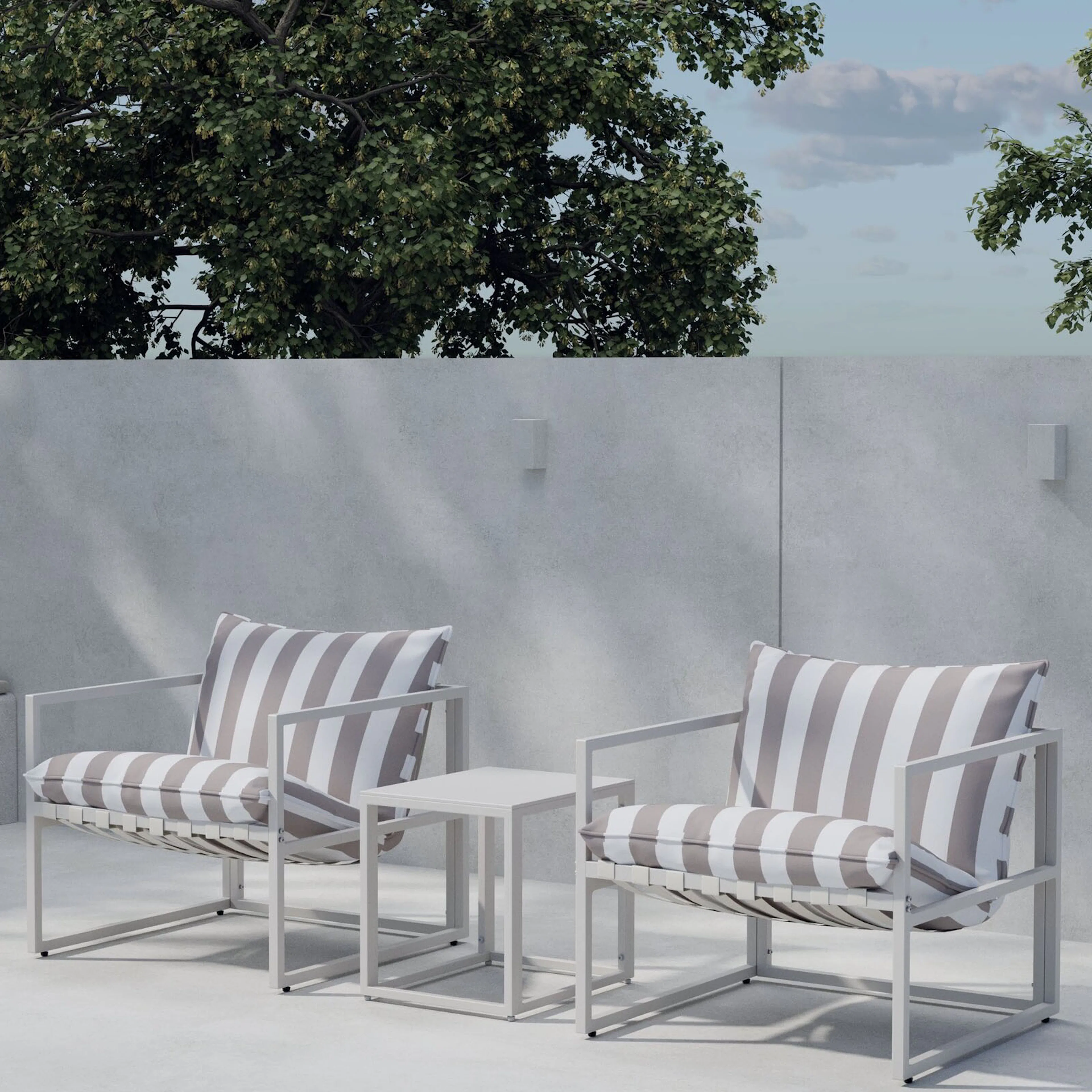 Loungeset Venture Home Messina 2st Fåtöljer med 1 Sidbord