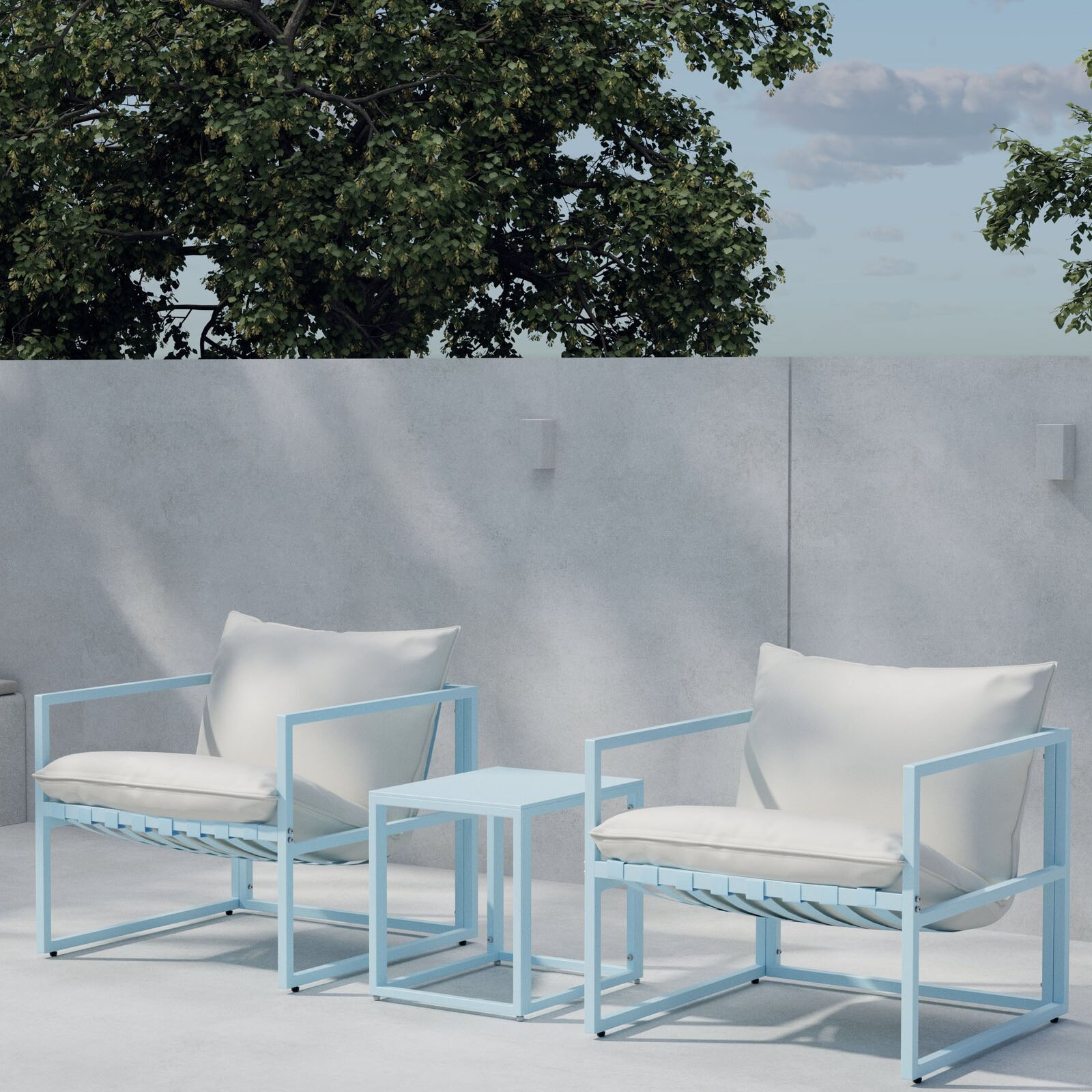 Loungeset Venture Home Messina 2st Fåtöljer med 1 Sidbord