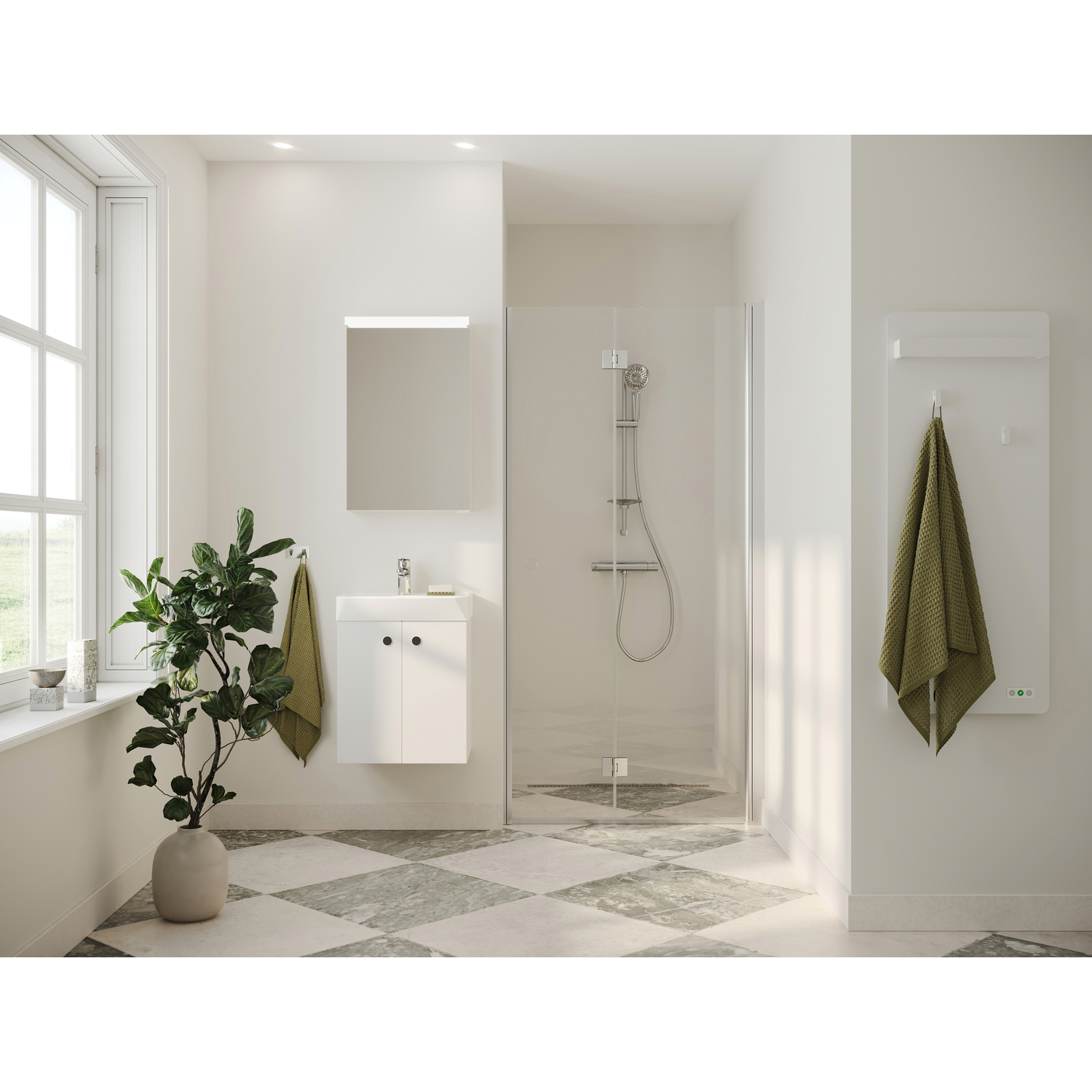 Duschset Svedbergs Spika med Termostatblandare