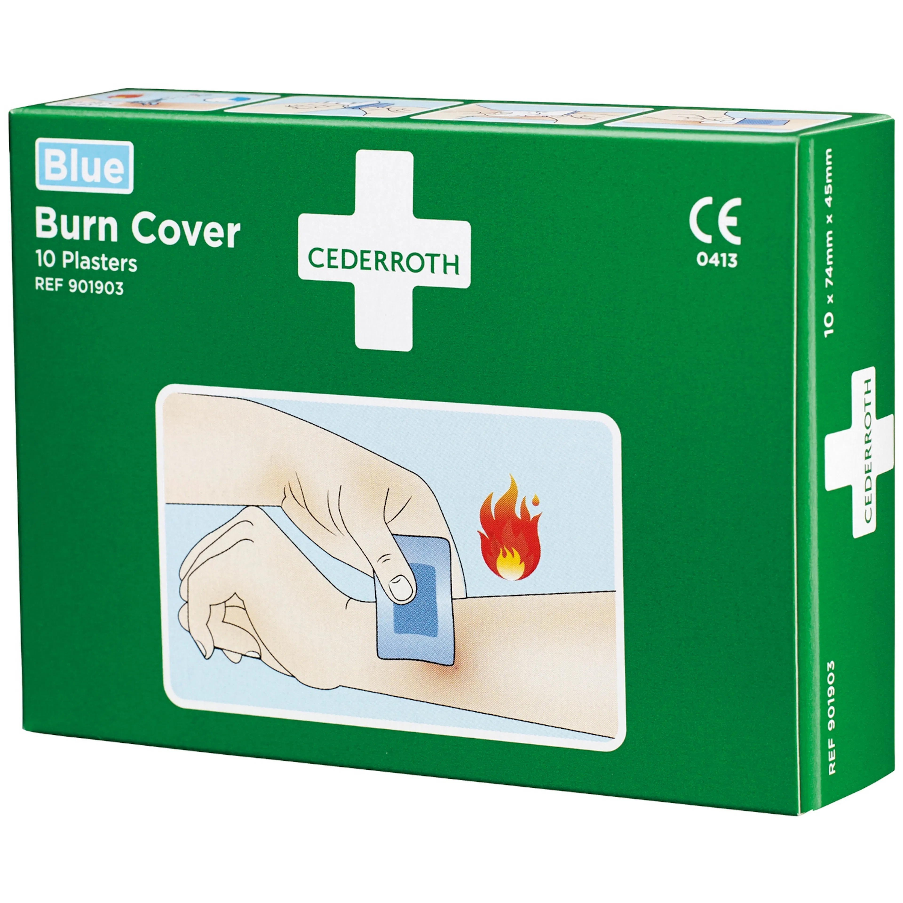 Burncover Cederroth Blue Hydrogelplåster 10 st