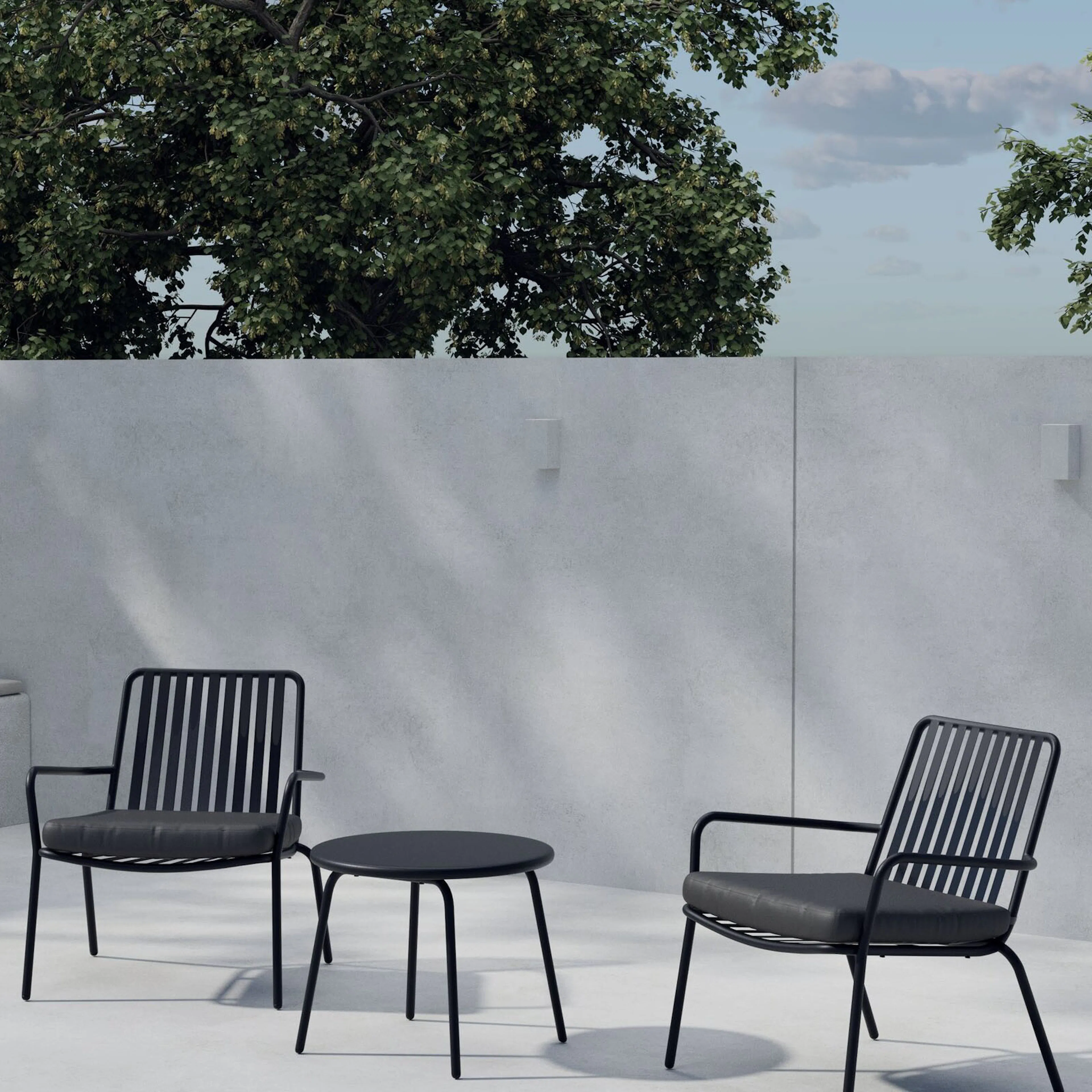 Loungeset Venture Home Mykonos 2st Fåtöljer med 1st Sidobord