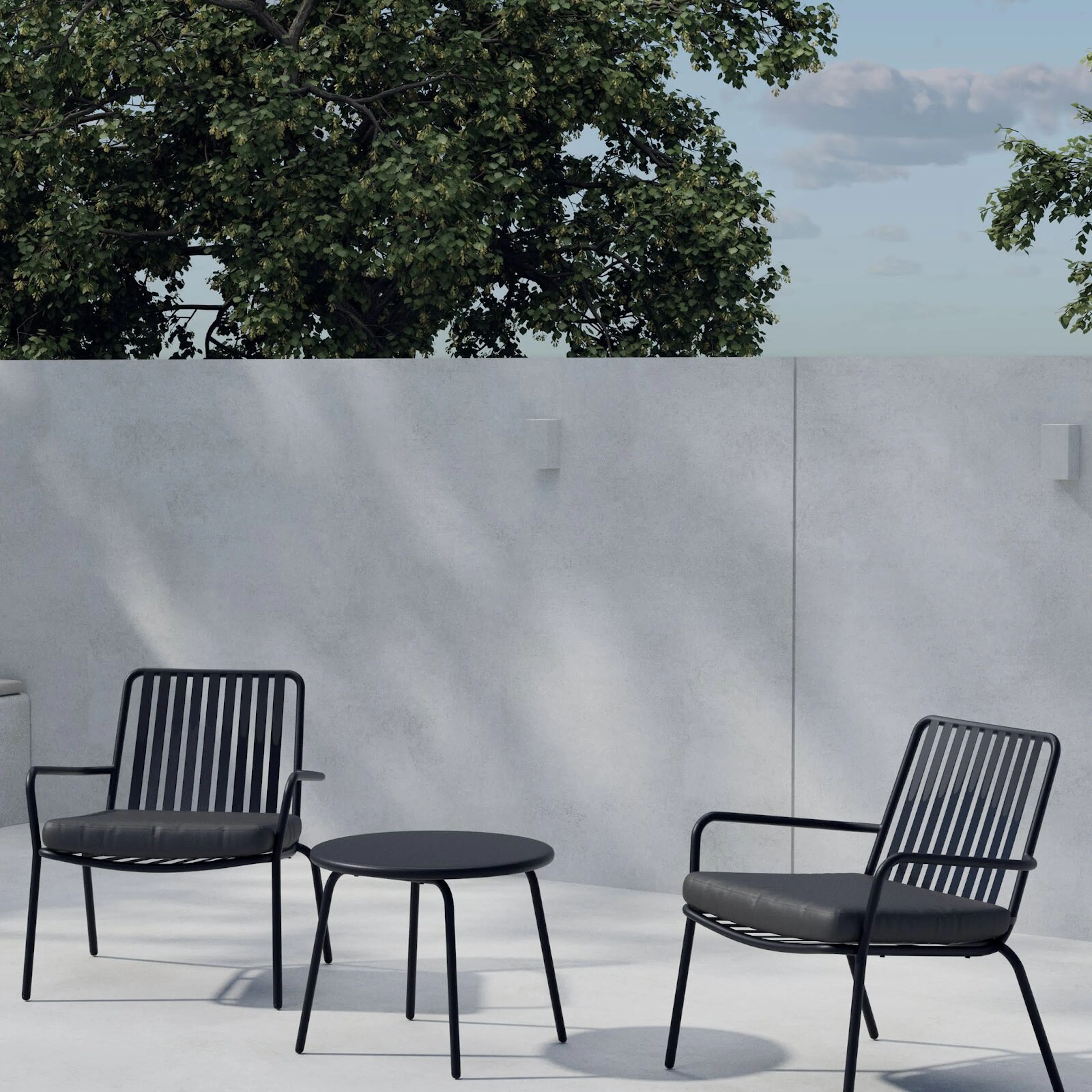 Loungeset Venture Home Mykonos 2st Fåtöljer med 1st Sidobord