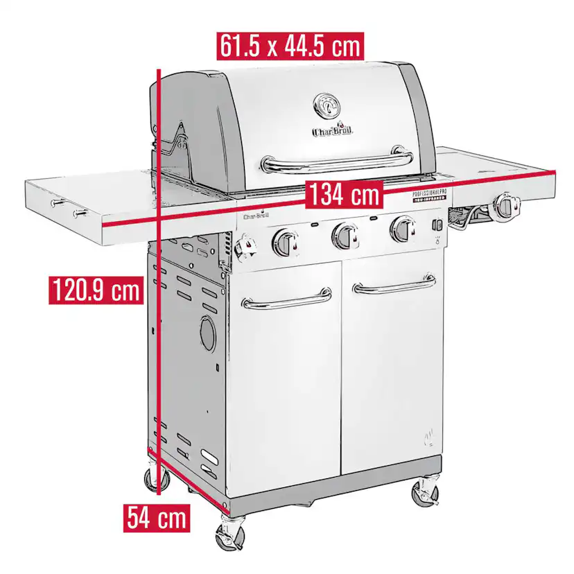 Gasolgrill Char-Broil Professional Pro S3