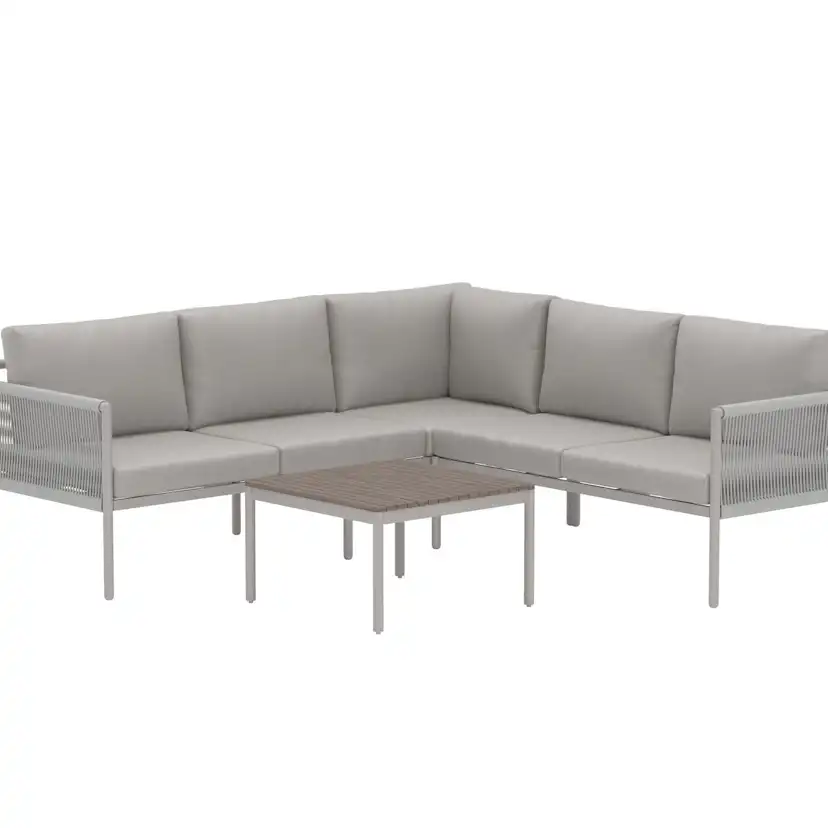 Hörnsoffgrupp Venture Home Kos Hörnsoffa med Soffbord och Dynor