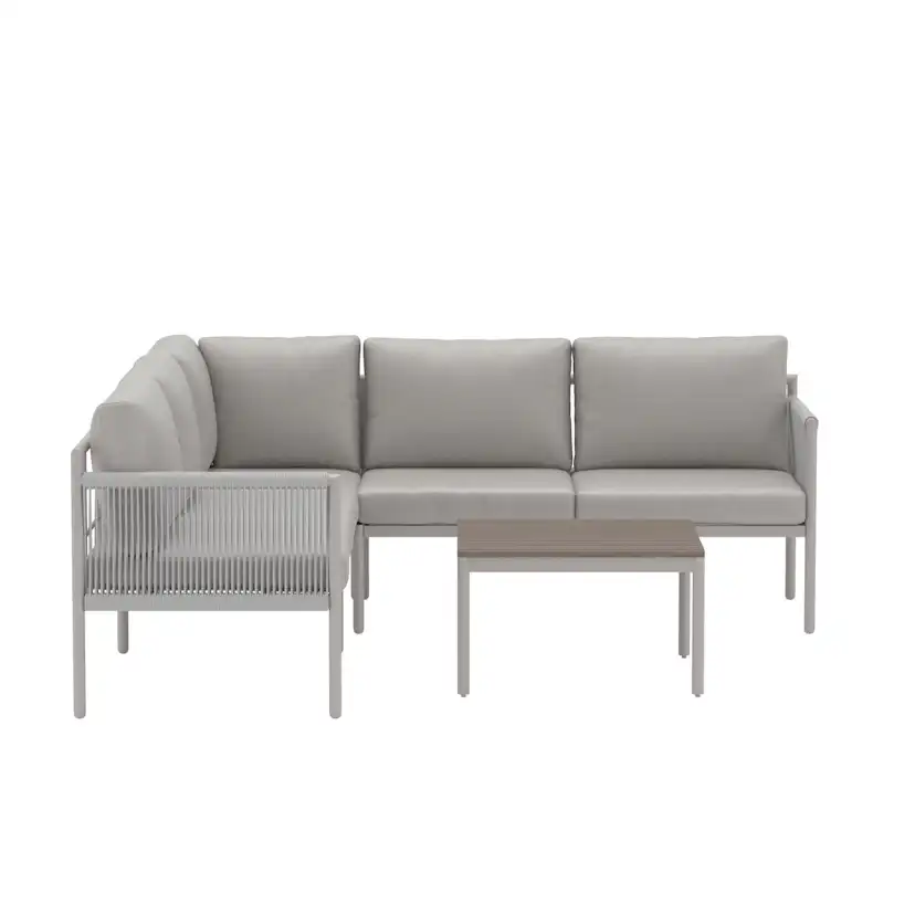 Hörnsoffgrupp Venture Home Kos Hörnsoffa med Soffbord och Dynor