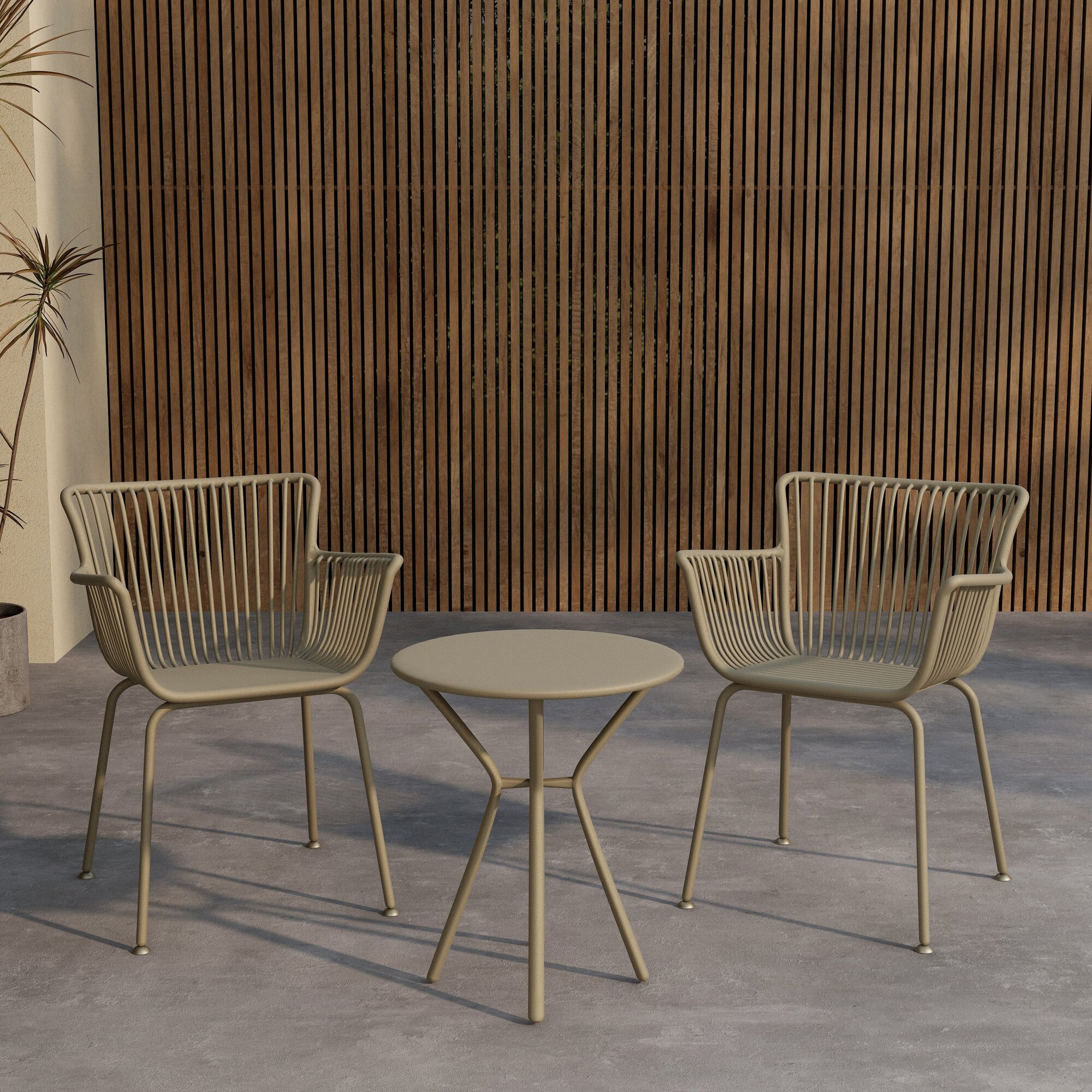 Caféset Venture Home Sifnos 2st Fåtöljer med Sidobord