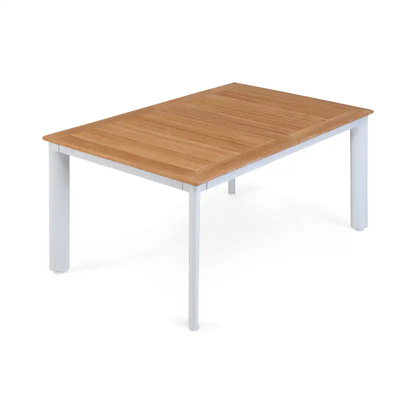 Matgrupp Hillerstorp Nydala 4 Karmstolar Teak/Vit