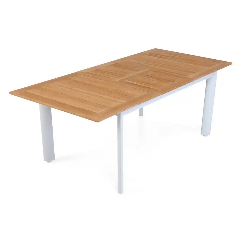 Matgrupp Hillerstorp Nydala 4 Karmstolar Teak/Vit