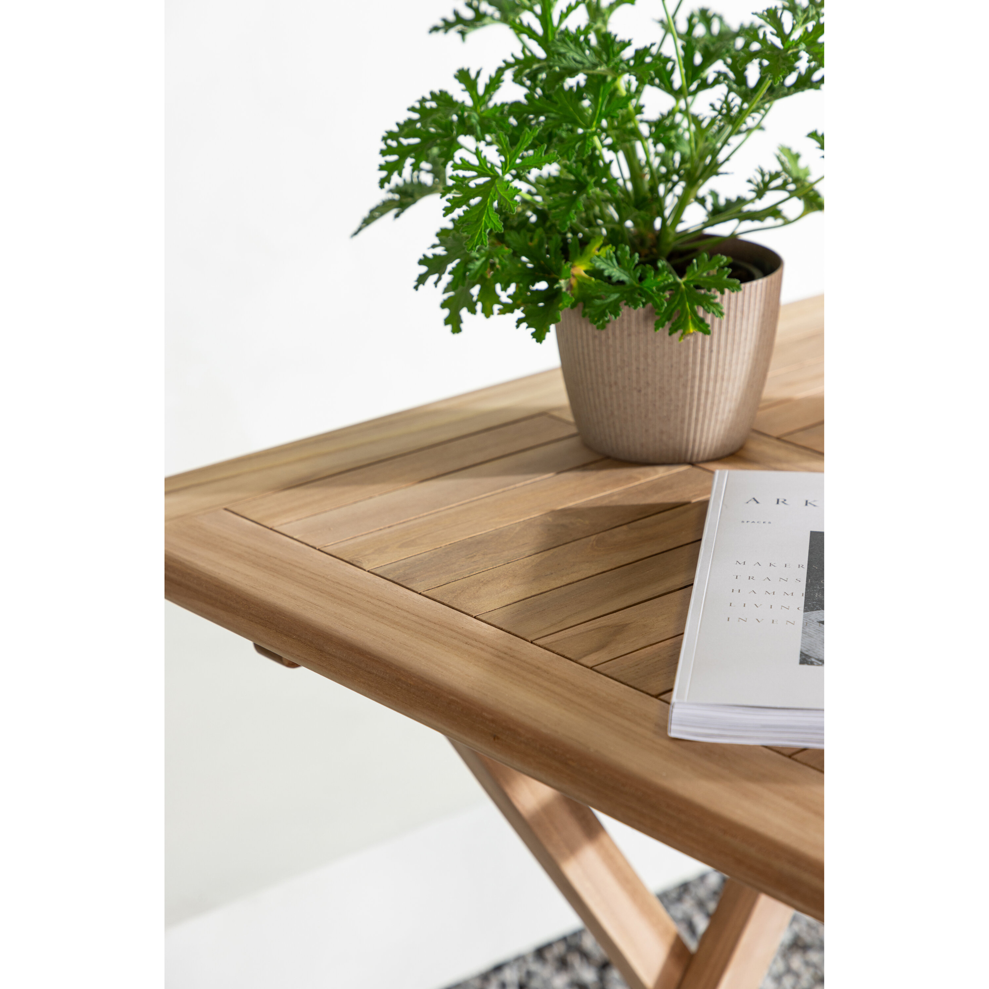 Cafébord Venture Home Kenya Teak Fällbart 70x70