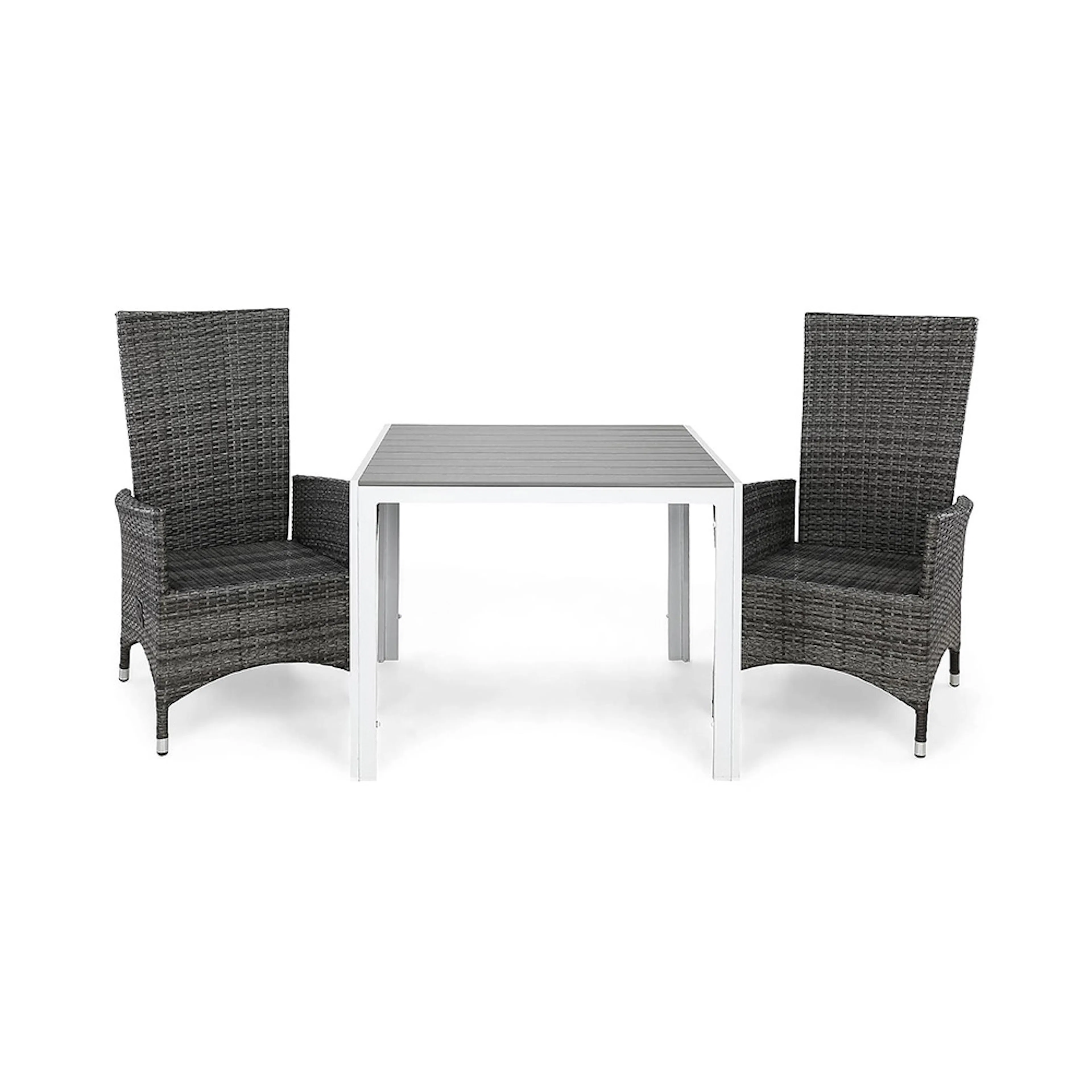 Matgrupp Utomhus Comfort Garden Tunis 90 med 2 Ställbara Utefåtöljer Jenny