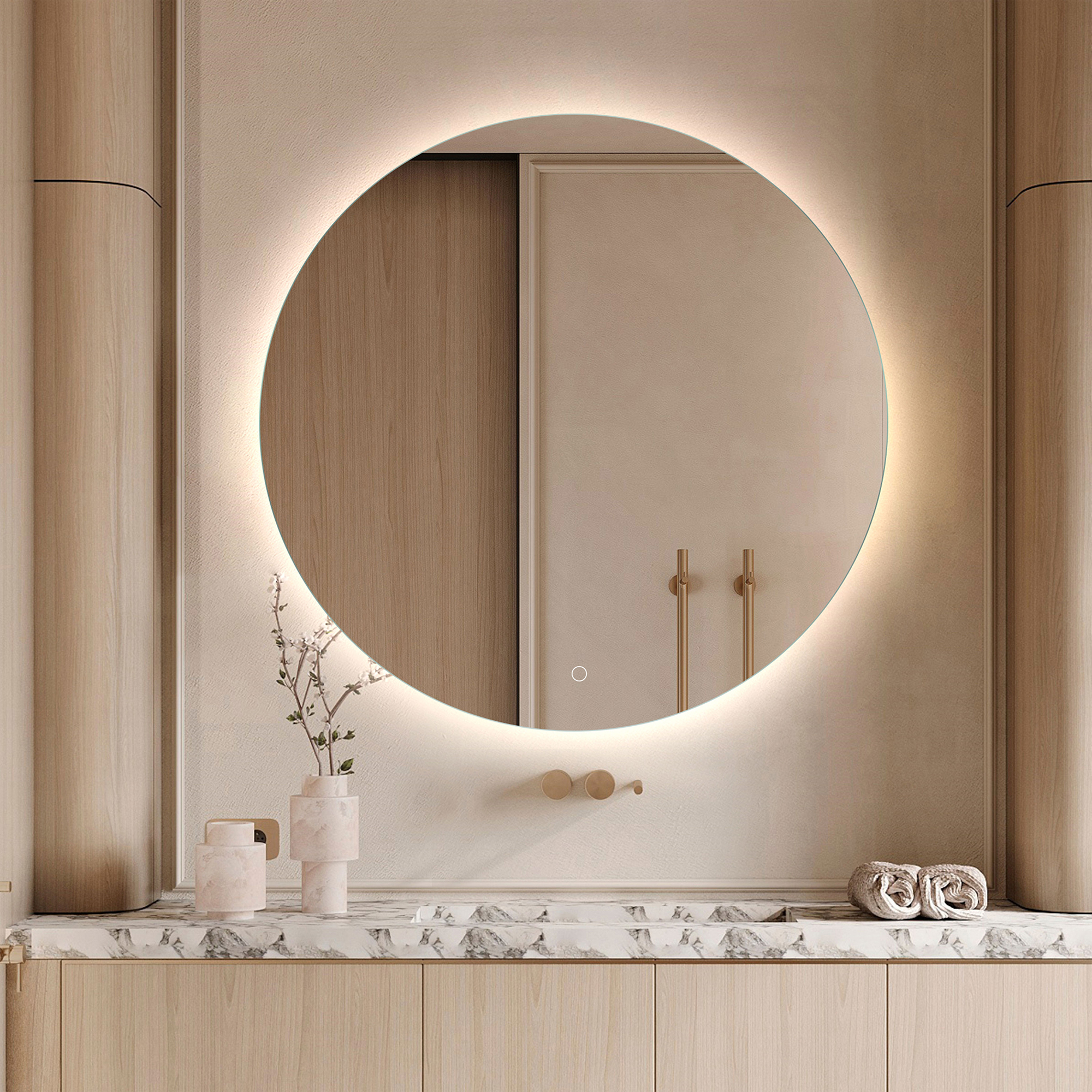 Spegel Lavabo Studio Rund LED