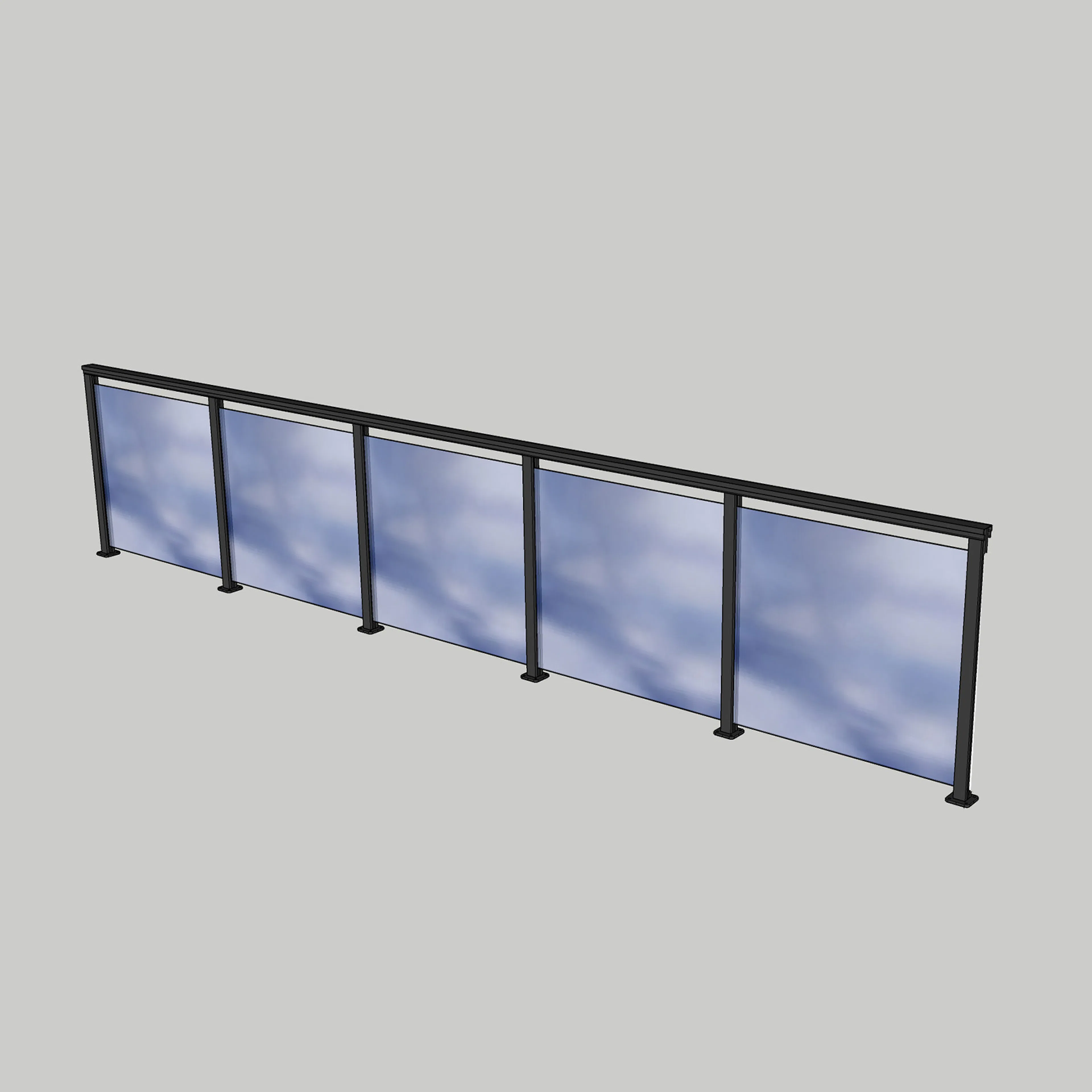 Glasräcke Novoroom Komplett Sektion A-M