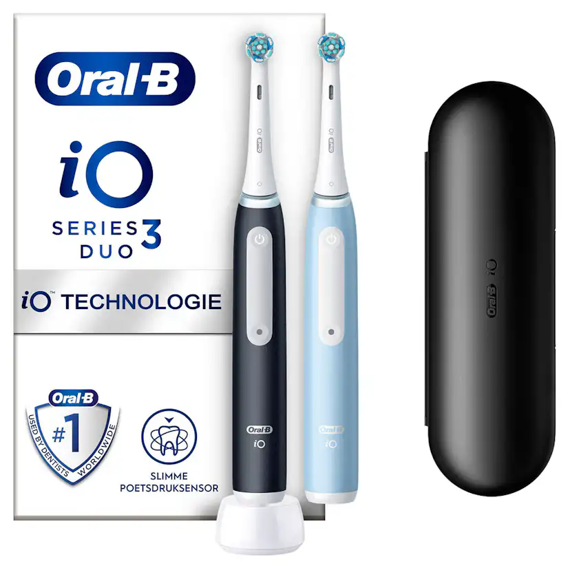 Eltandborste Oral-B iO3 Duo Matt Black/Ice Blue