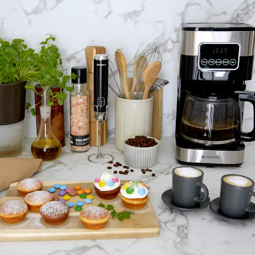 Kaffebryggare Champion Digital 12-koppar 1,5L KB400 Rostfri