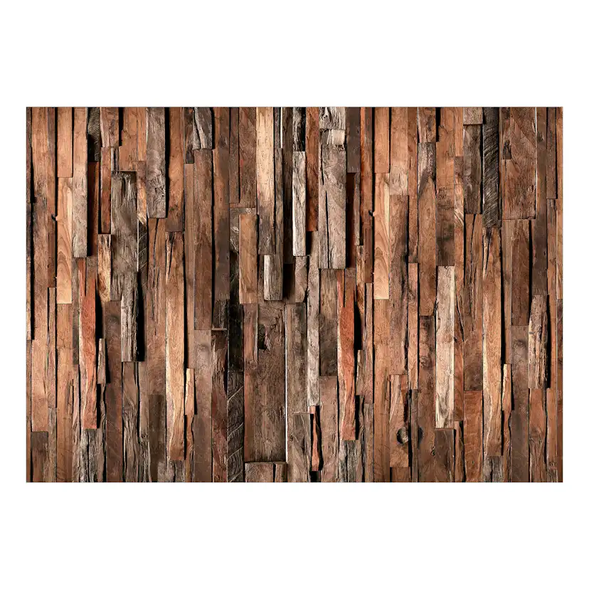 Fototapet Arkiio Självhäftande Wooden Curtain Brown