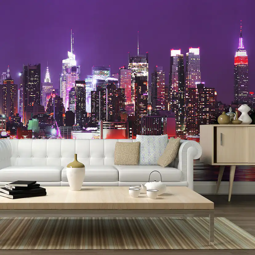 Fototapet Arkiio Rainbow stadens ljus New York 450x270 cm