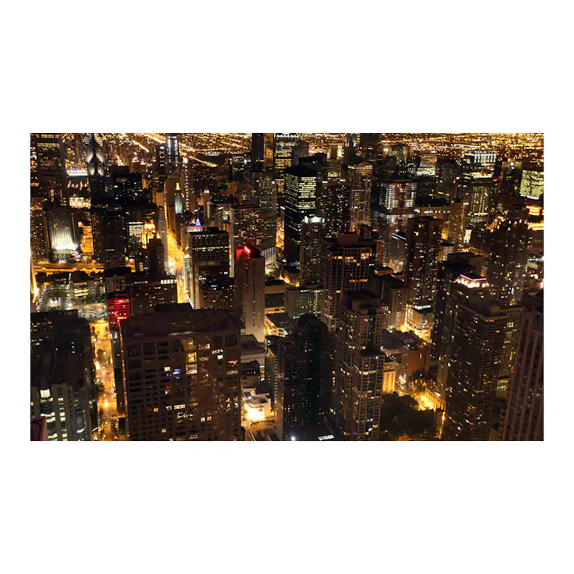 Fototapet Arkiio City by night Chicago, USA 450x270 cm