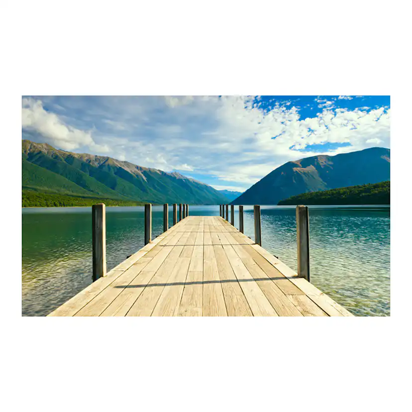 Fototapet Arkiio Mountain Lake Bridge 450x270 cm