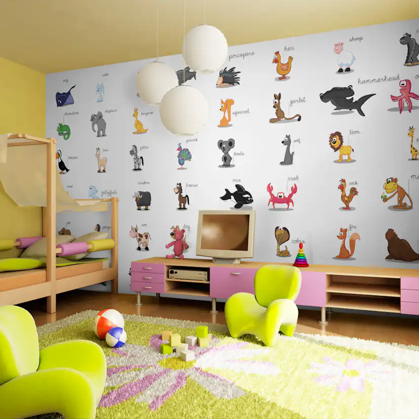 Fototapet XXL Arkiio Learning by playing animals 550x270 cm