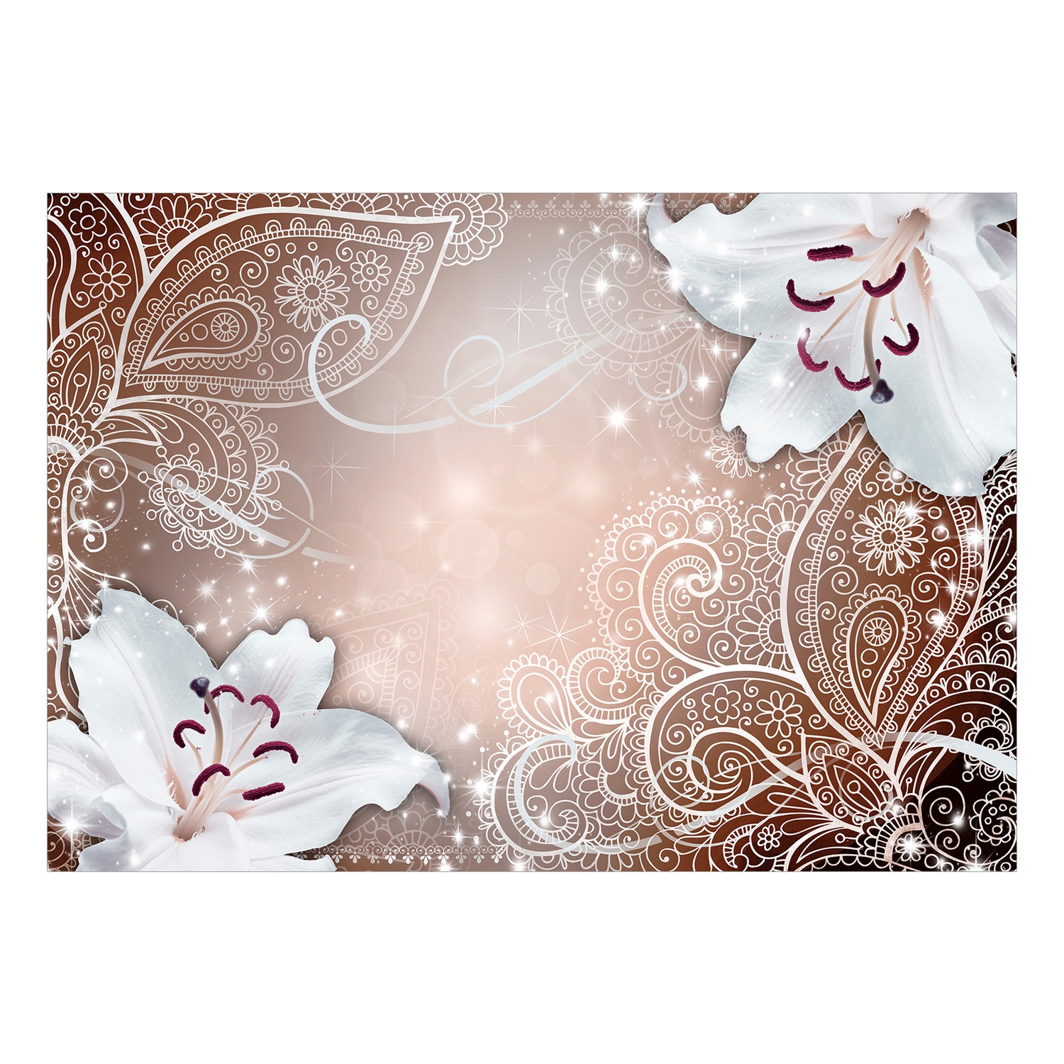 Fototapet Arkiio Självhäftande Oriental Wings Brown